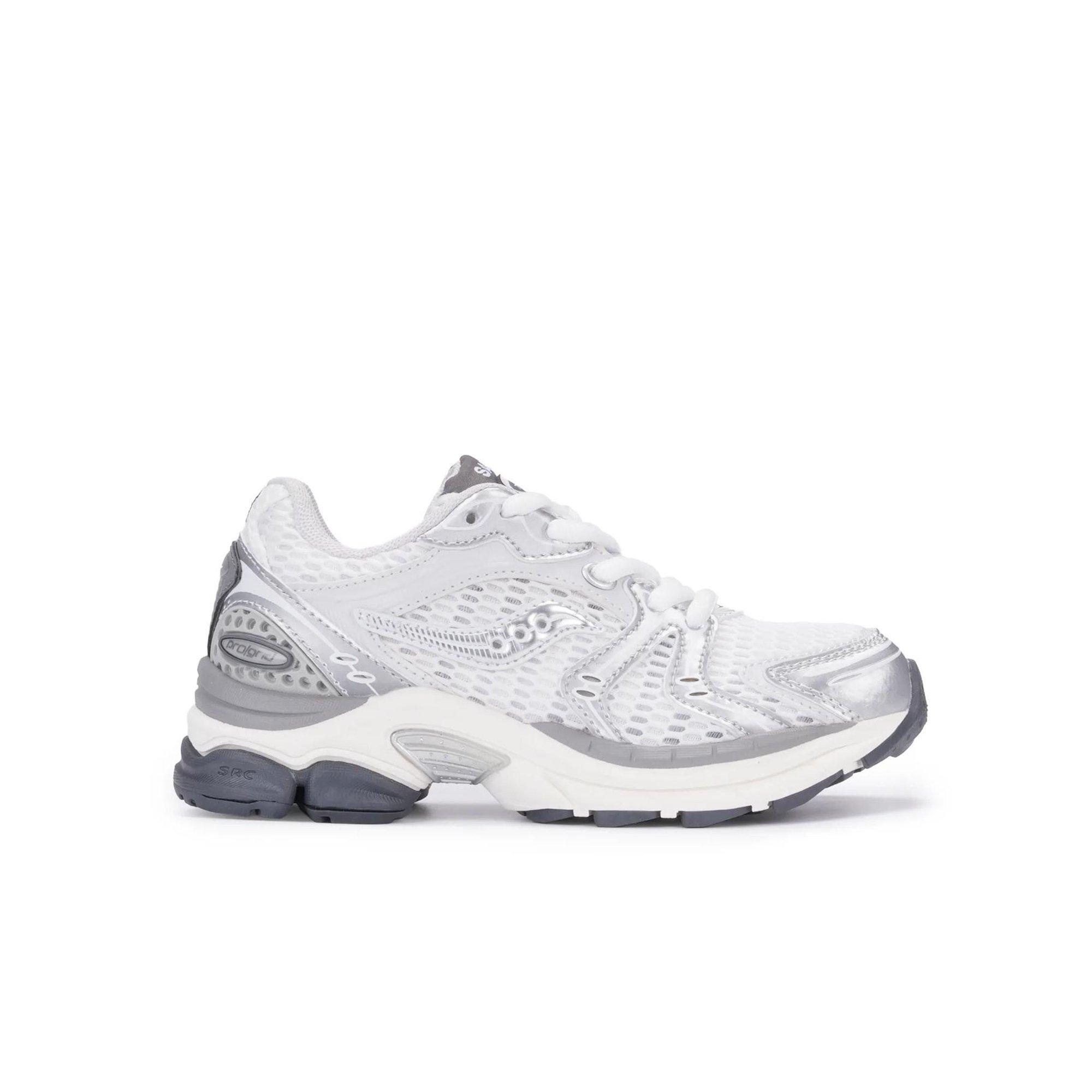 Saucony Triumph 4 KDZ "White/Silver" Preschool Kids' Shoe - WHITE/SILVER